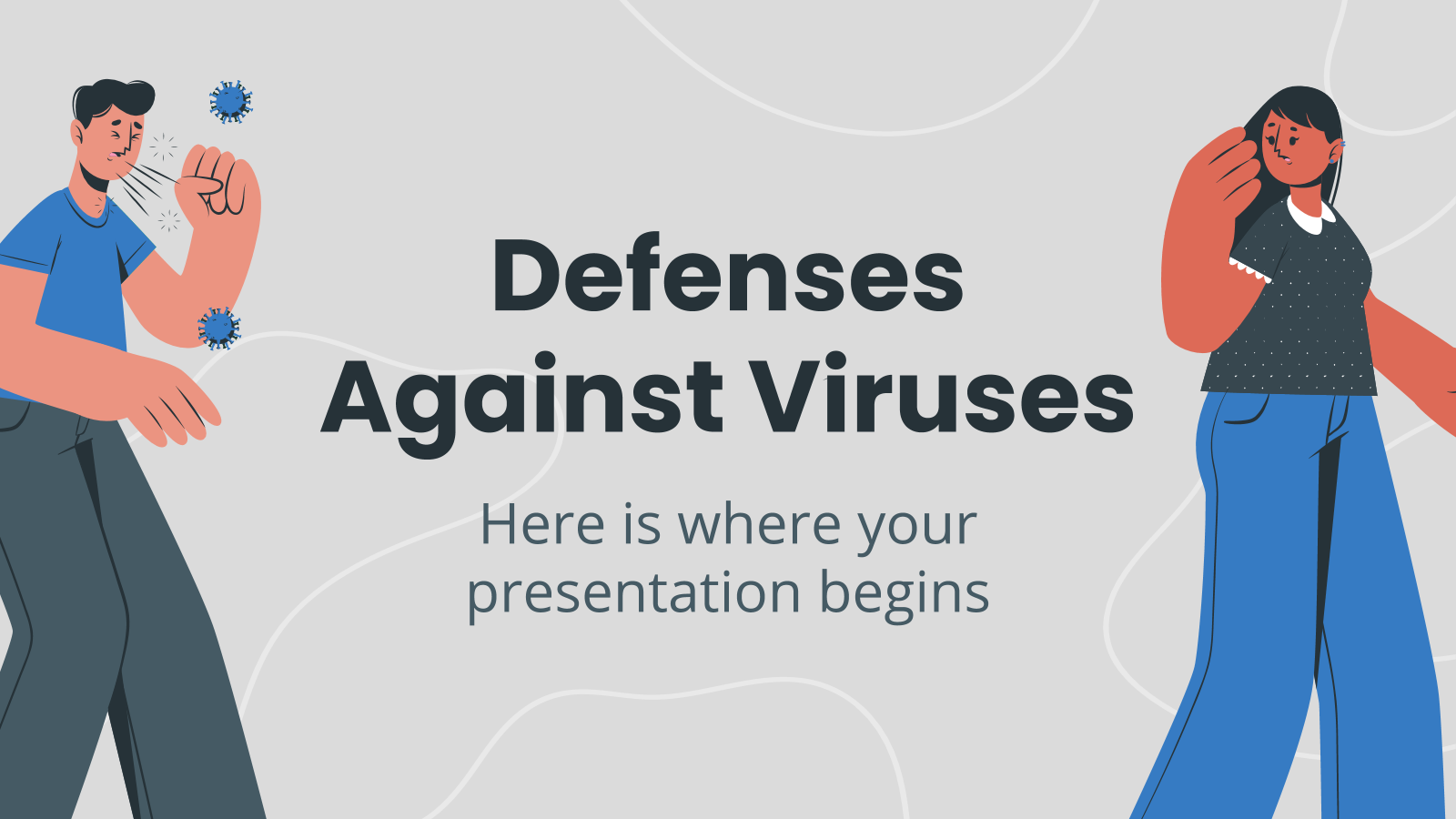 病毒防御PowerPoint模板